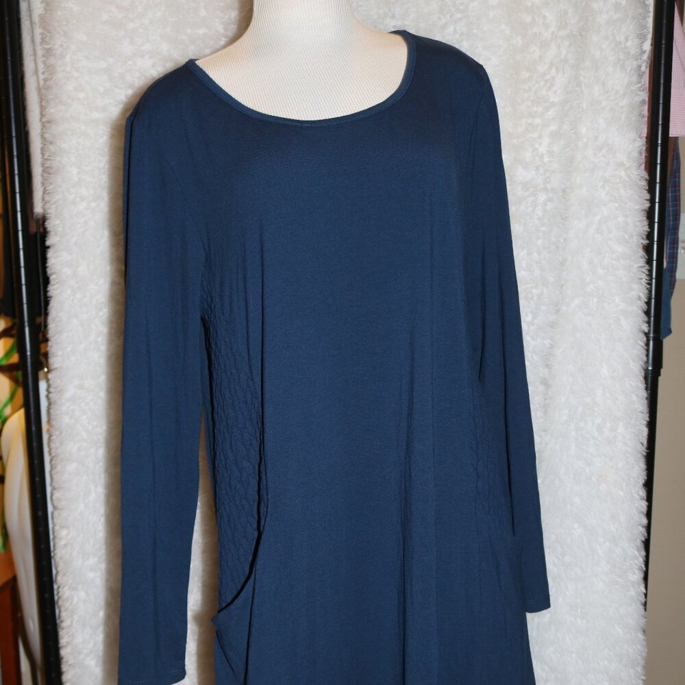 Occasionally Made navy blue dress size XX front pockets NWT